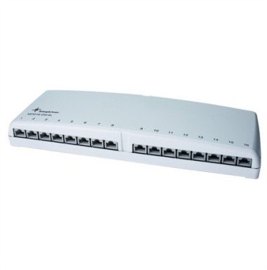 TELEGRTNER Mini dystrybutor MPD16 K Cat.6A, biały alpejski, CU-MD MPD16 C6A LSA s