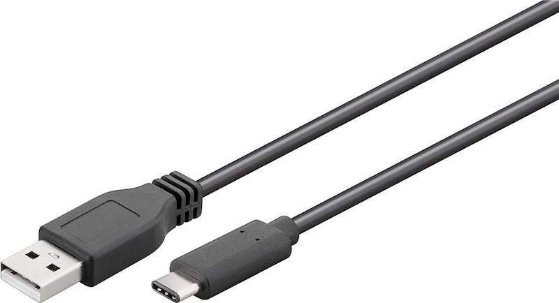 Kabel USB Goobay USB-A - USB-C 1 m Czarny (55468)