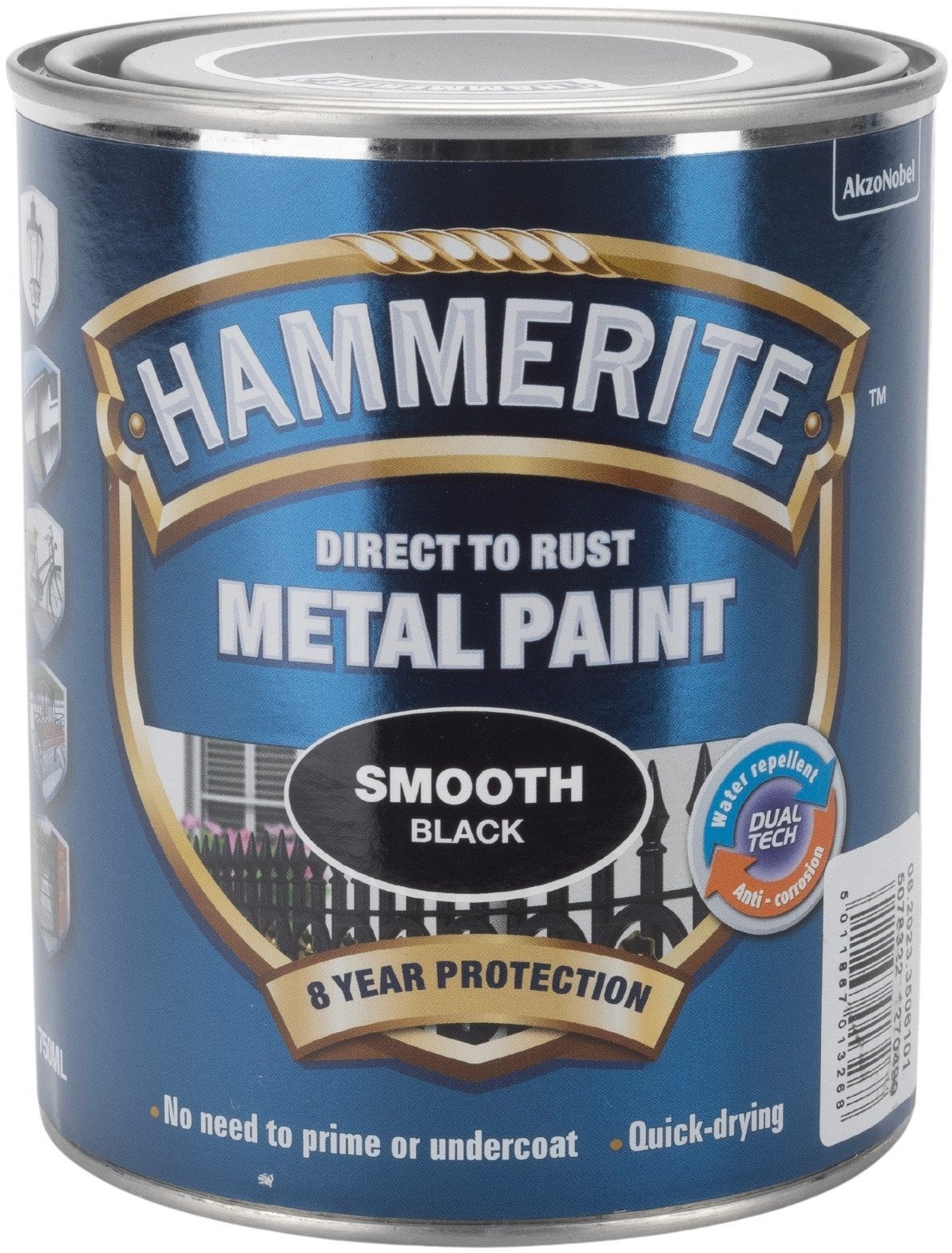 Hammerite Glatlak - Sort - 750 ml.