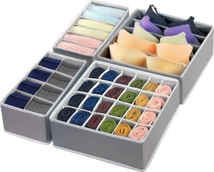 Organizer do szuflady na bieliznę skarpetki 4 sztuki
