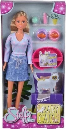 Simba Lalka Steffi z małymi kociakami