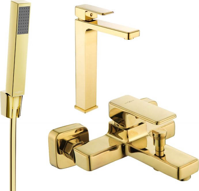 Mexen Mexen Cetus R77 zestaw wannowy, złoty - 744313R77-50
