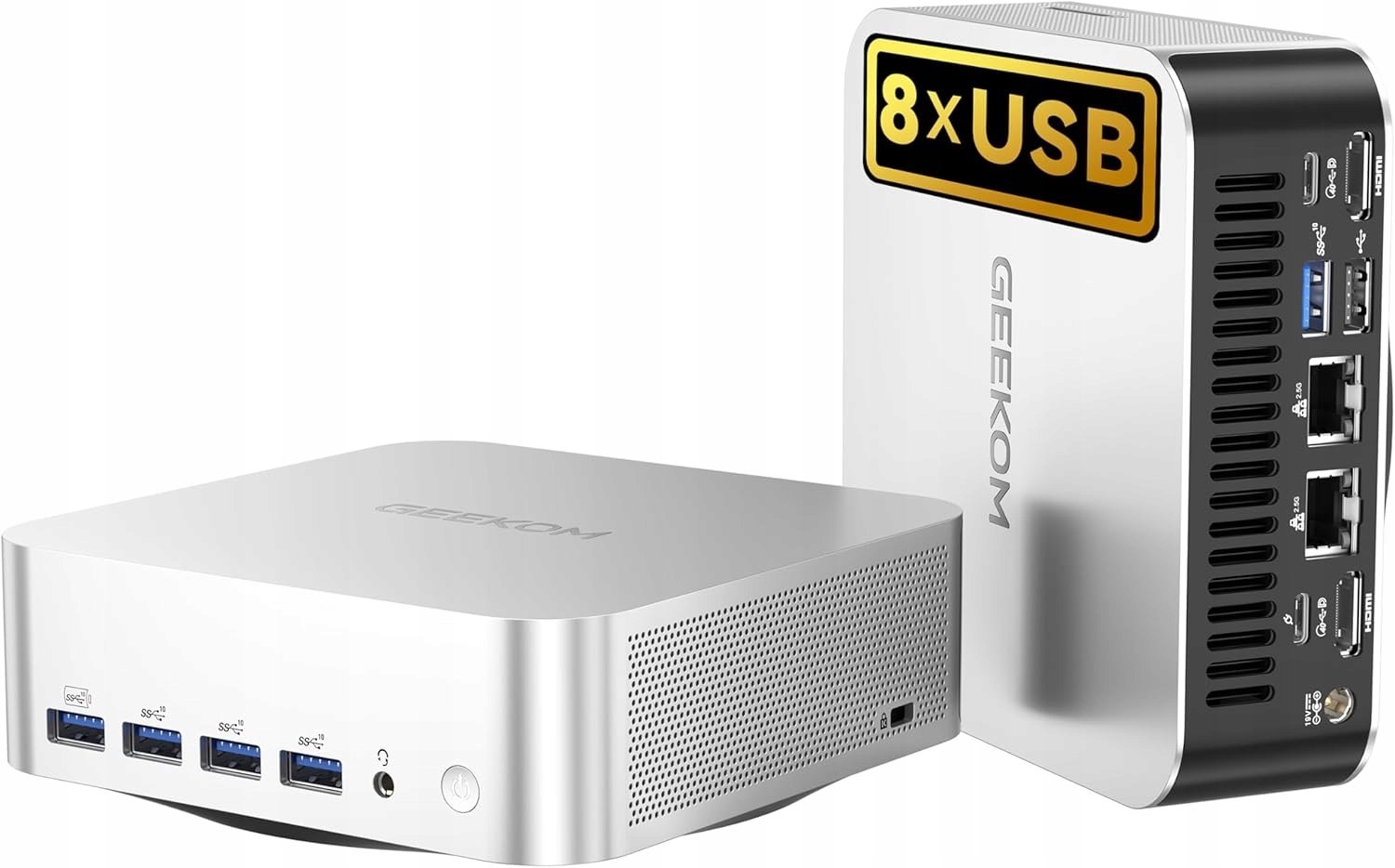 Komputer GEEKOM AI Mini PC A8 Max AMD Ryzen 9 8945HS 2,5 Gbps 32GB DDR5 RAM 2TB SSD