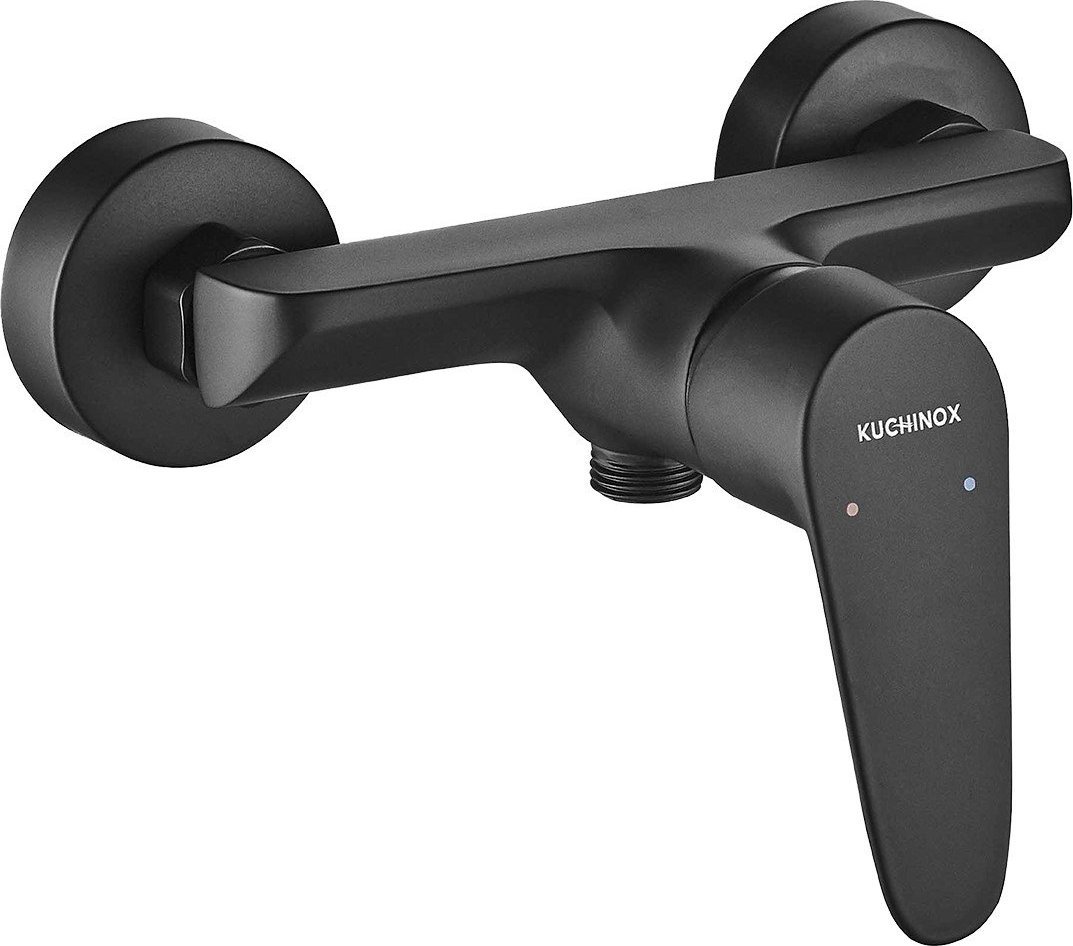 Bateria prysznicowa Kuchinox Bateria Natryskowa Ścienna Czarna Sagra