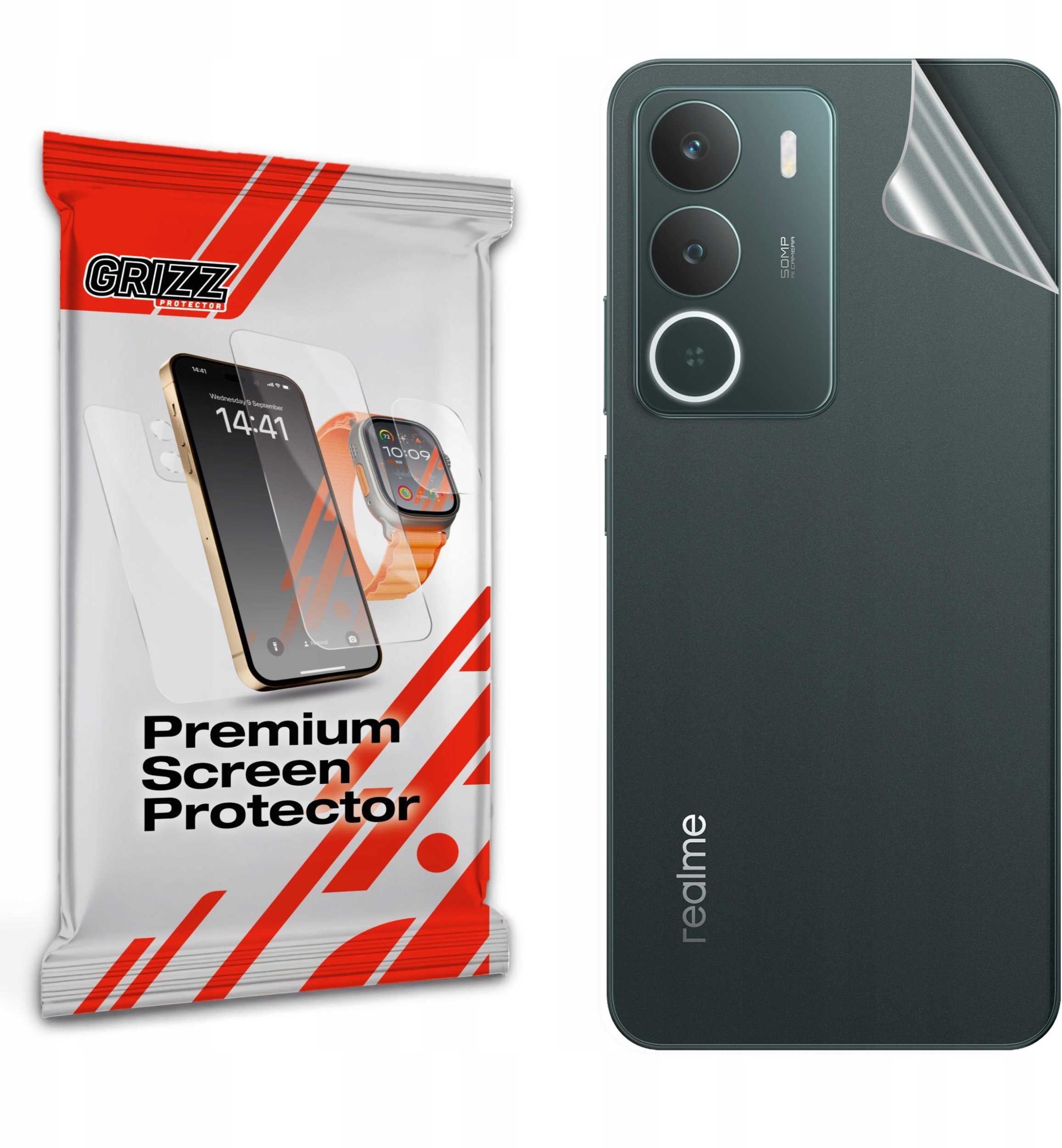 GrizzGlass Folia na tył SatinSkin do Realme P3 Lite