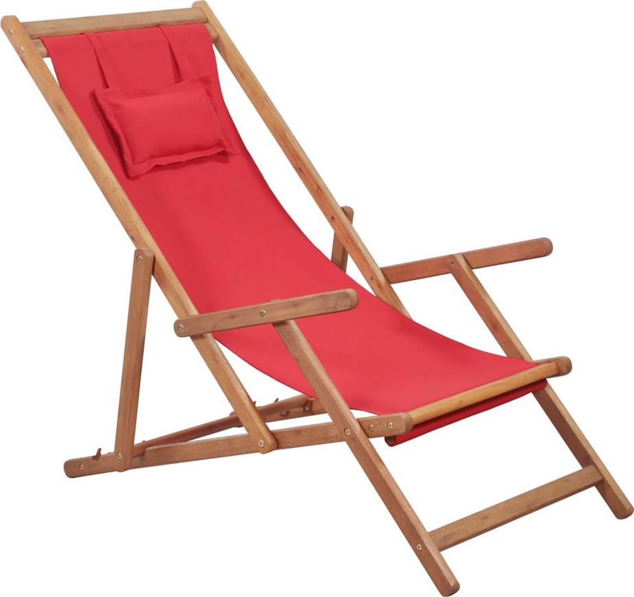 Elior Czerwony składany leżak plażowy - Inglis