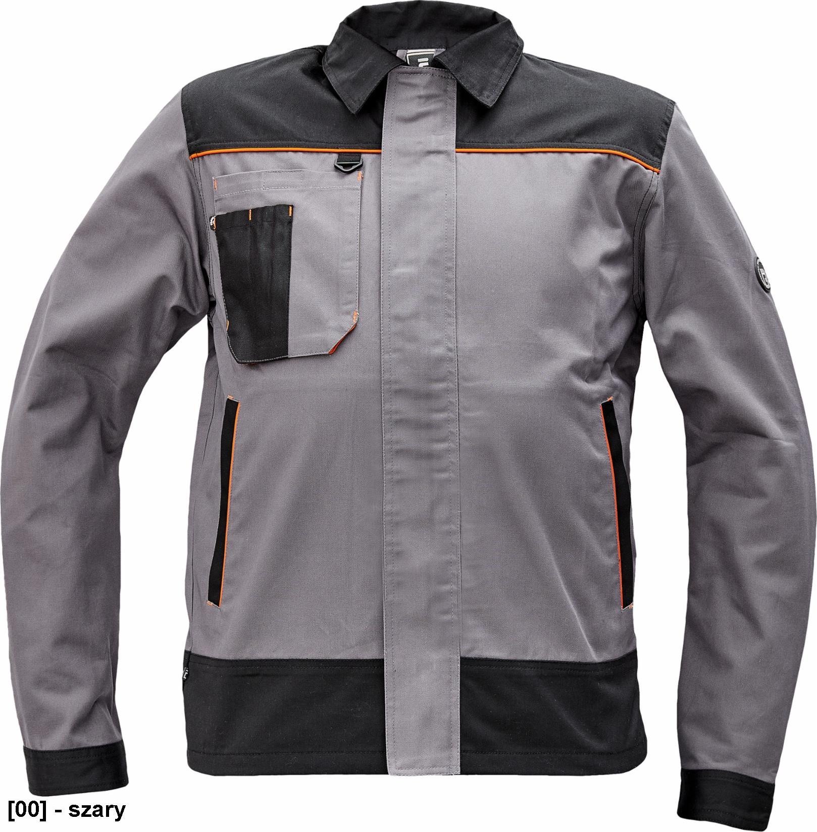 CERVA CREMORNE kurtka - męska kurtka robocza z wytrzymałej tkaniny, 60% bawełna, 40% poliester - szary 52