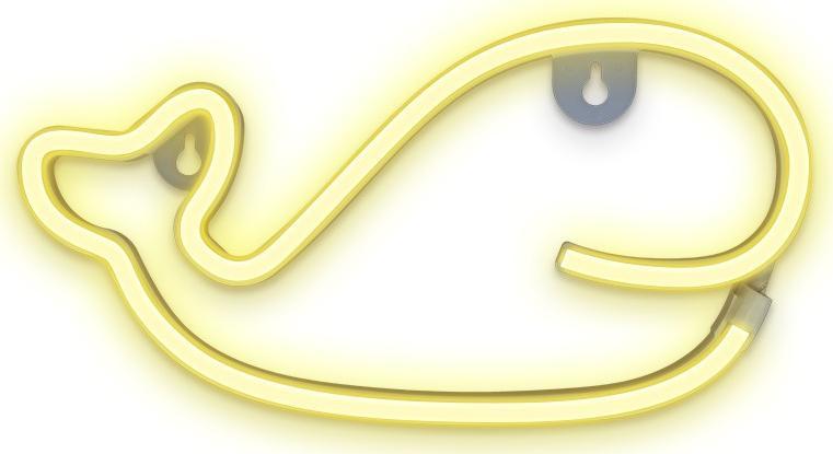 TelForceOne Neon LED WIELORYB ciepły biały Bat + USB FLNEO9 Forever Light