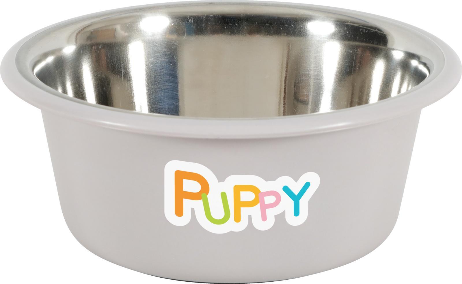 Zolux ZOLUX Miska plastikowa PUPPY z podstawką antypoślizgową 16,5 cm 850 ml kol. jasny brąz