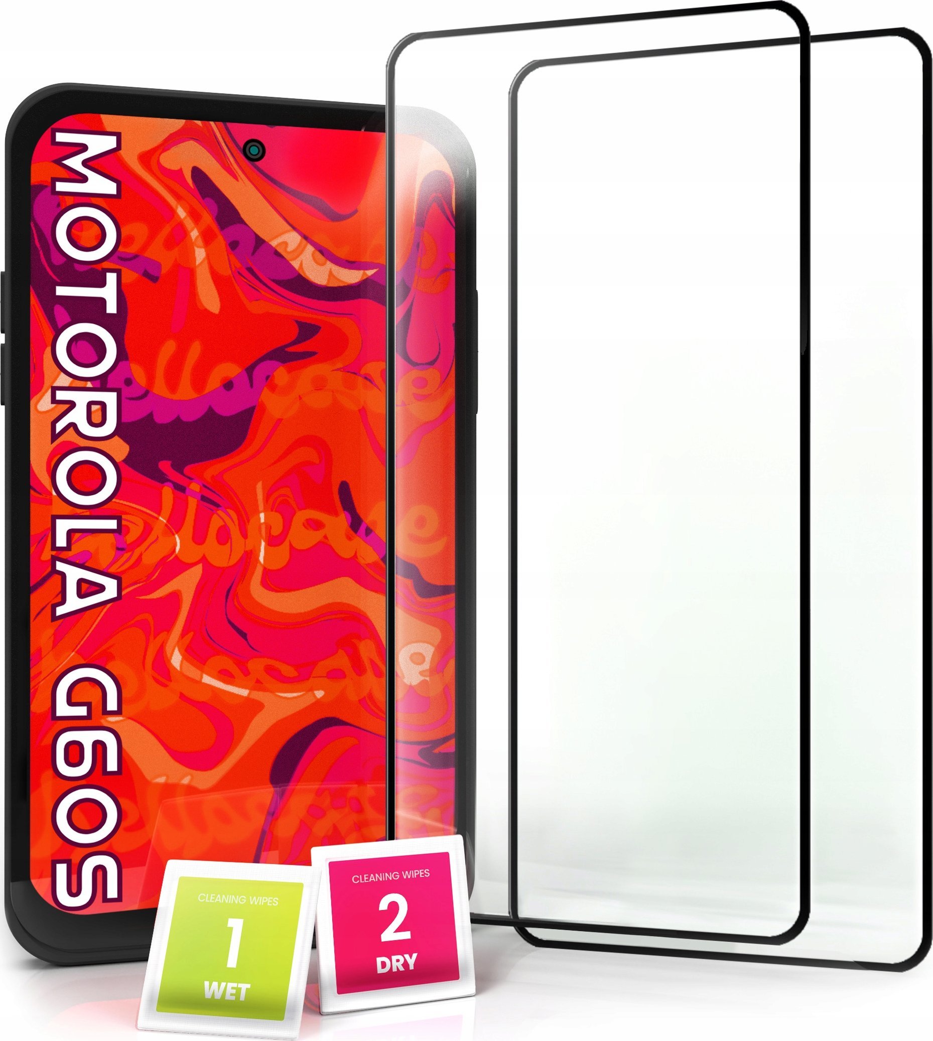 Hello Case 2-pak Szkło Hartowane do Motorola Moto G60S Ochronne Pełne Na cały ekran 5D