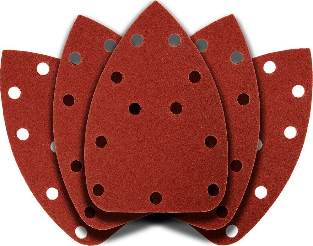 Graphite Papiery ścierne (Papier ścierny na rzep delta 140 x 140 x 80 mm, K120, 5 szt., z otworami)