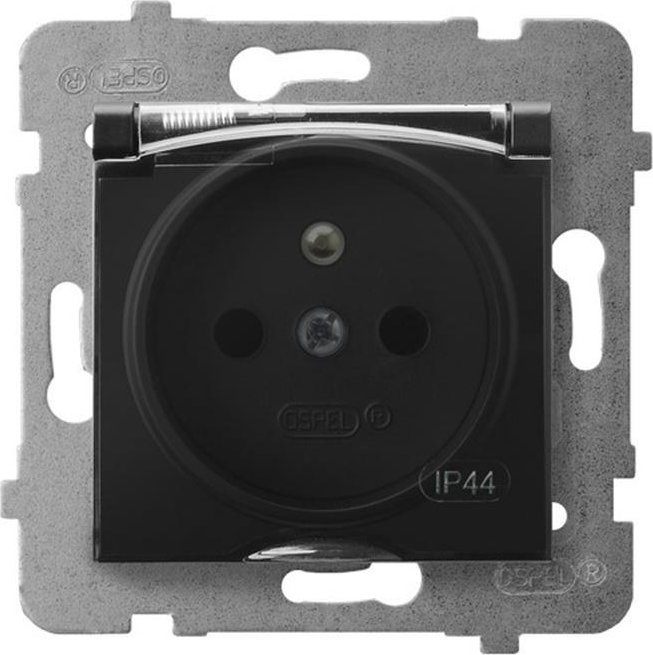 Ospel Ospel Aria czarny - gniazdo bryzgoszczelne GPH-1UZ/m/33/d