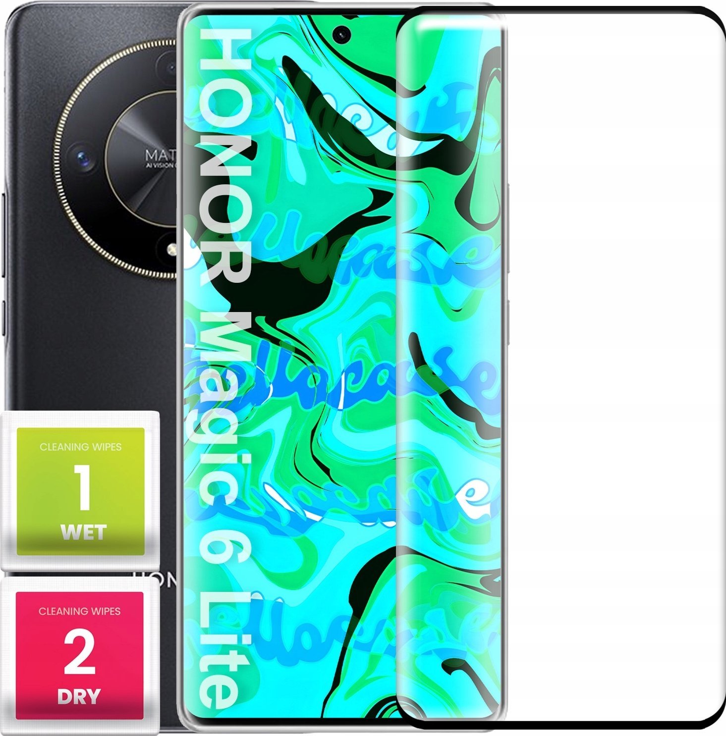 Szkło Hartowane Do Honor Magic6 Lite (Curved, Pełne 5D, 9H, Ochronne)