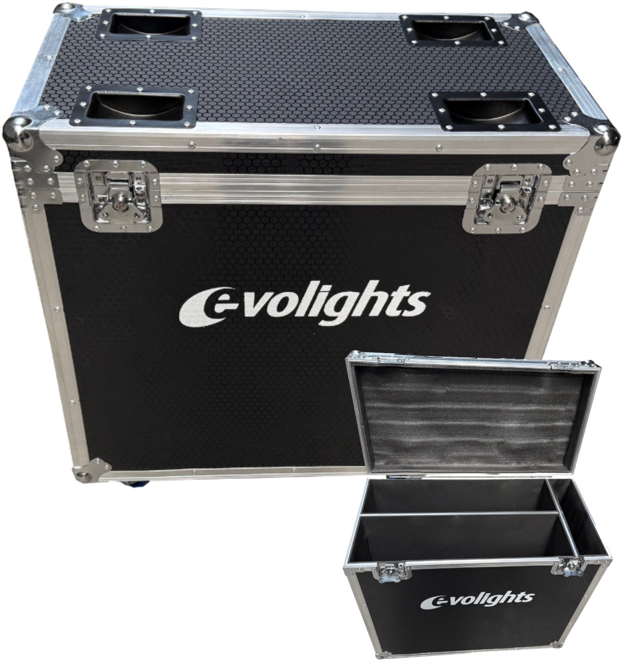 EVOLIGHTS LUMEN 7 RING CASE 2IN1 solidna skrzynia transportowa na 2 reflektory sceniczne retro