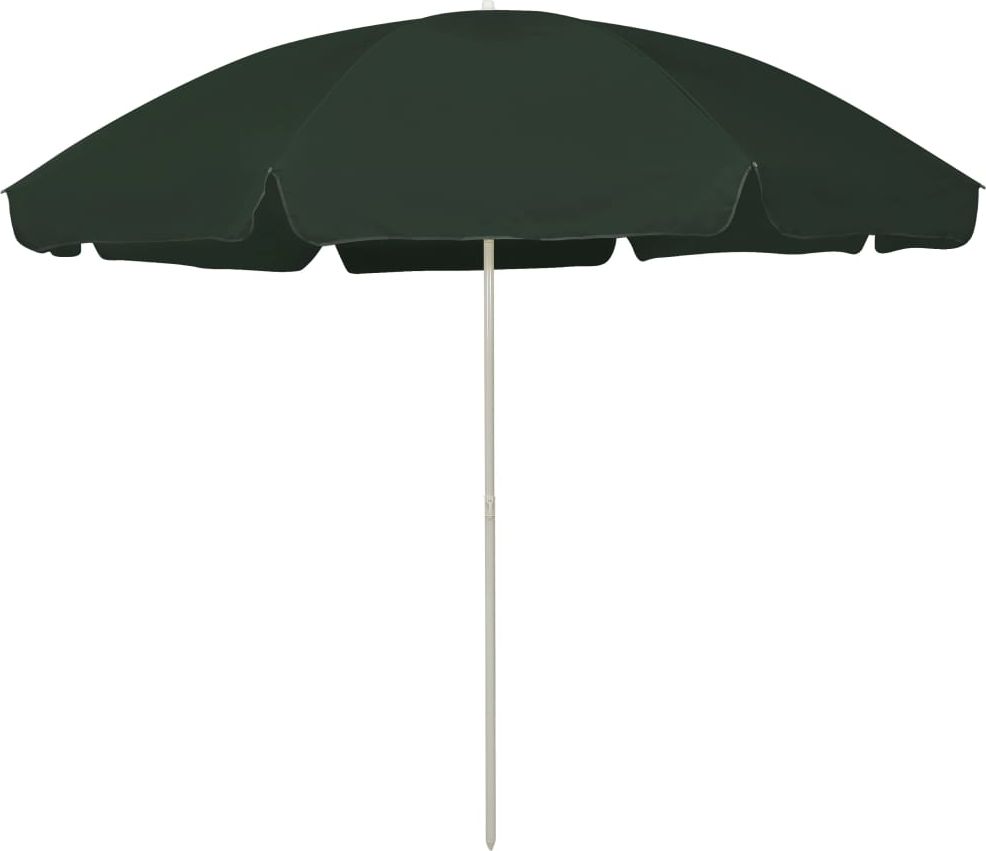 vidaXL Parasol plażowy, zielony, 300 cm