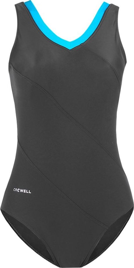 Crowell Kostium kąpielowy damski Crowell Angie kol.03 szaro-niebieski 36