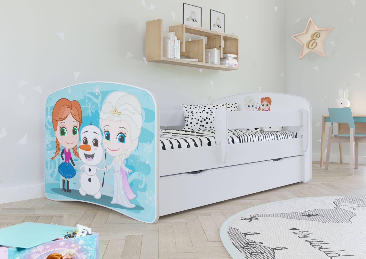 Kocot Kids Łóżko BABY DREAMS kraina lodu 160 dziecięce z barierką Kocot Kids