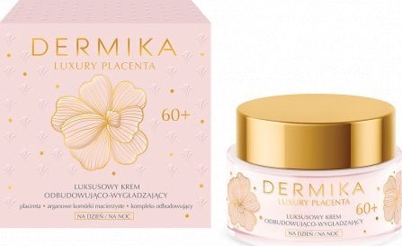 Dermika Luxury Placenta 60+ Luksusowy Krem odbudowująco - wygładzający na dzień i noc 50ml