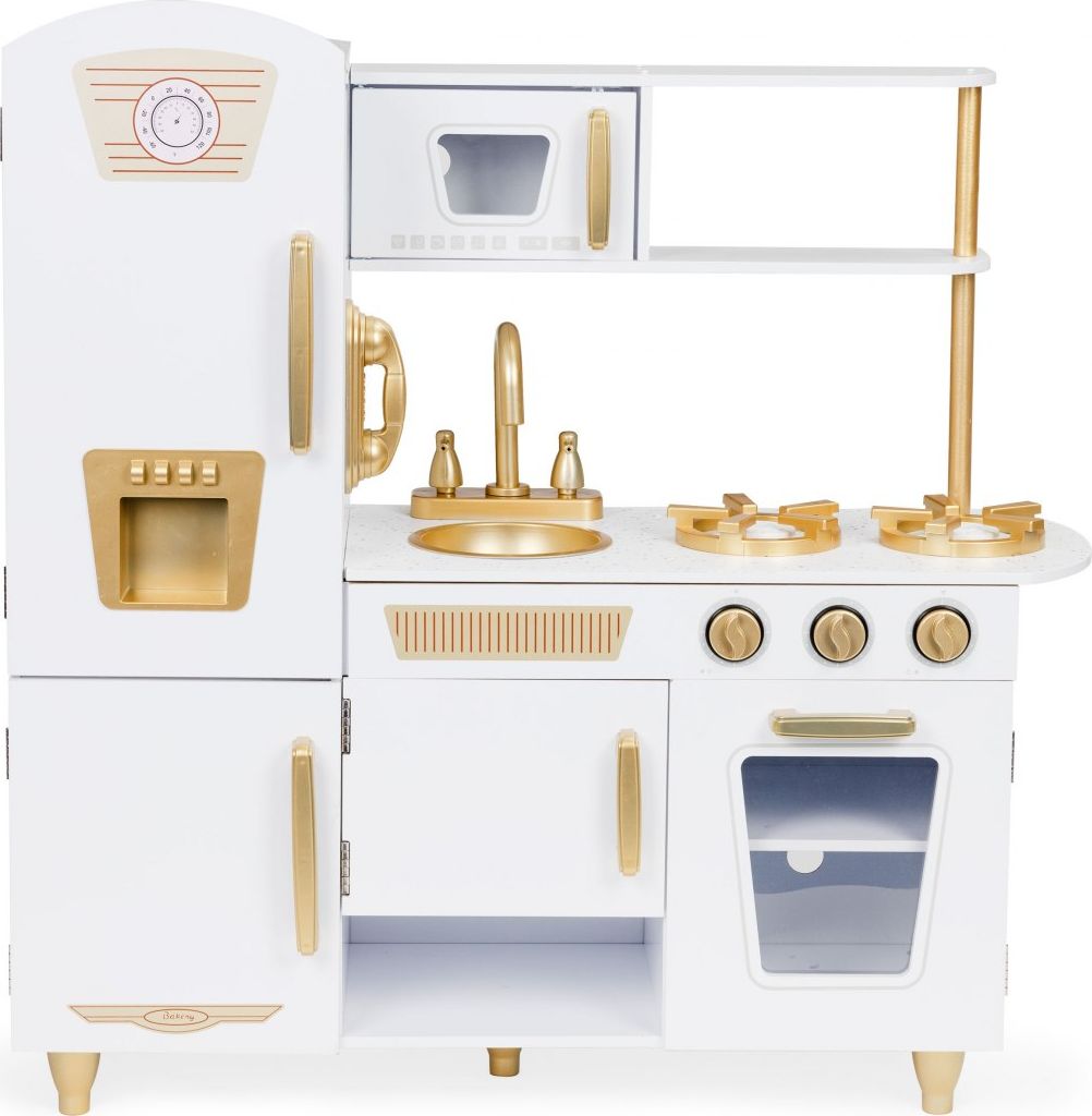 Ecotoys Duża drewniana kuchnia dla dzieci akcesoria