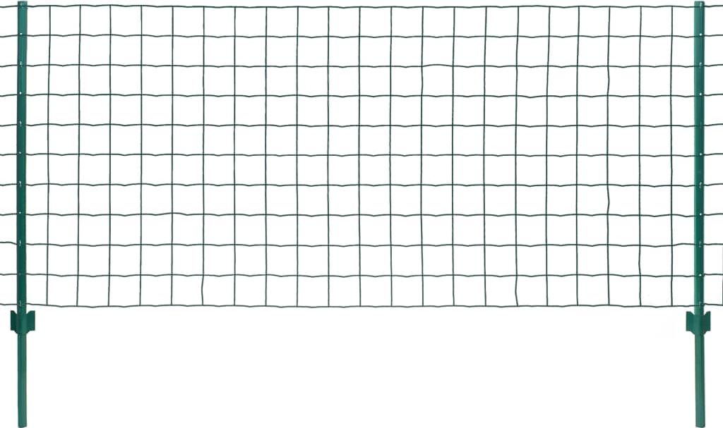 vidaXL Euro ogrodzenie, stalowe, 20 x 1,2 m, zielone
