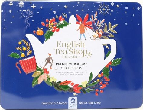 English Tea Shop Zestaw herbatek Premium Holiday Collection w niebieskiej puszce 36 saszetek