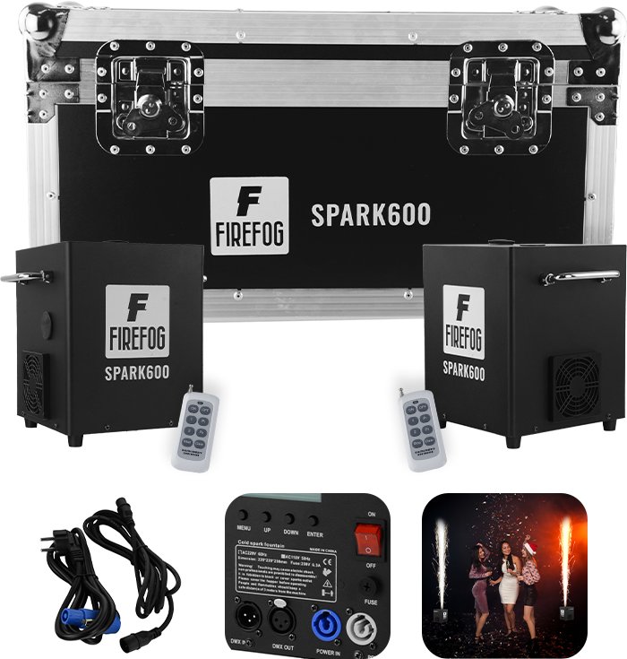 Zestaw 2x wyrzutnia iskier SPARK600+ case Firefog one size