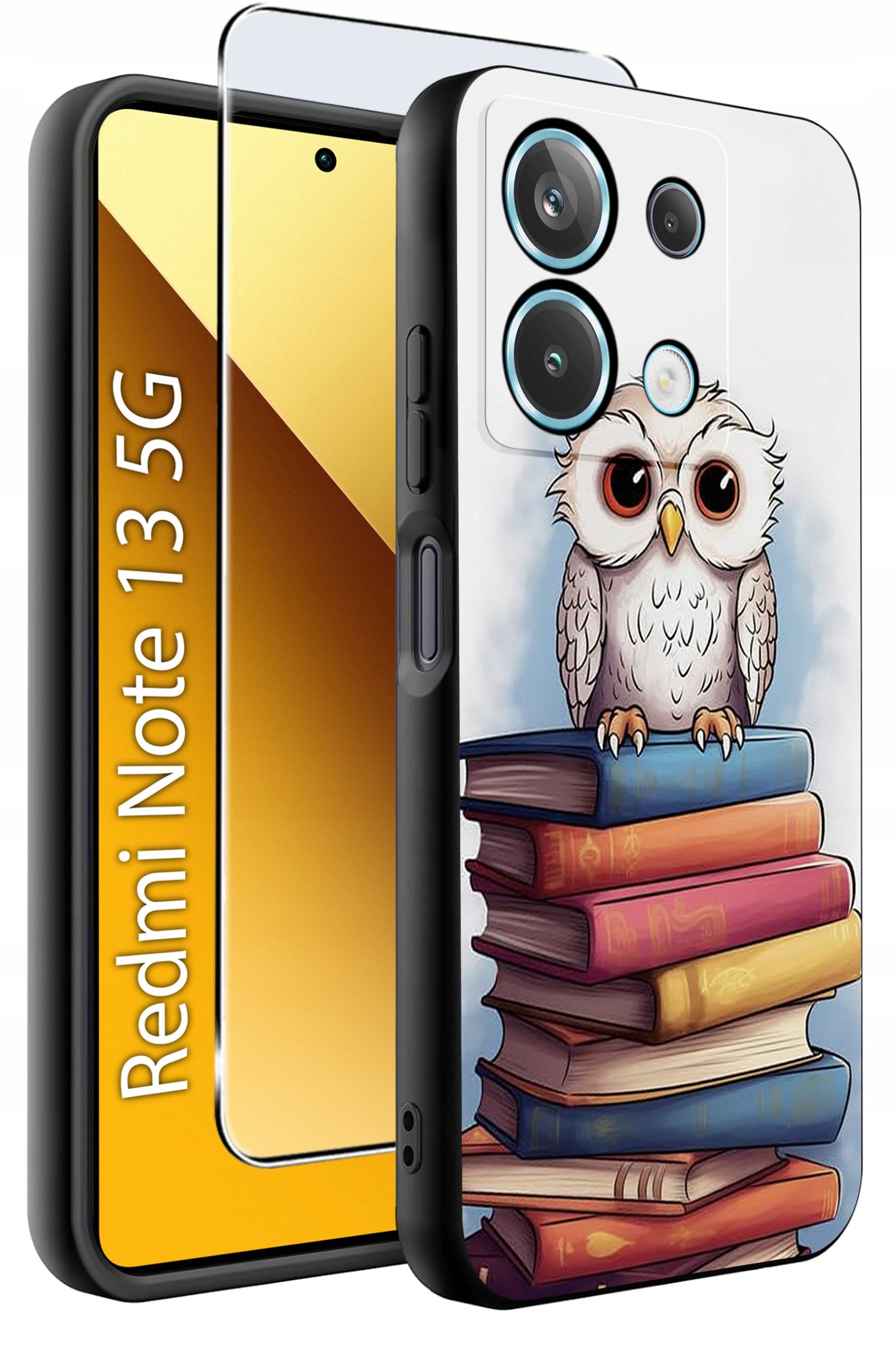 ETUI do Xiaomi Redmi Note 13 5G WZORY |SILIKONOWE MATT CASE +SZKŁO 9H