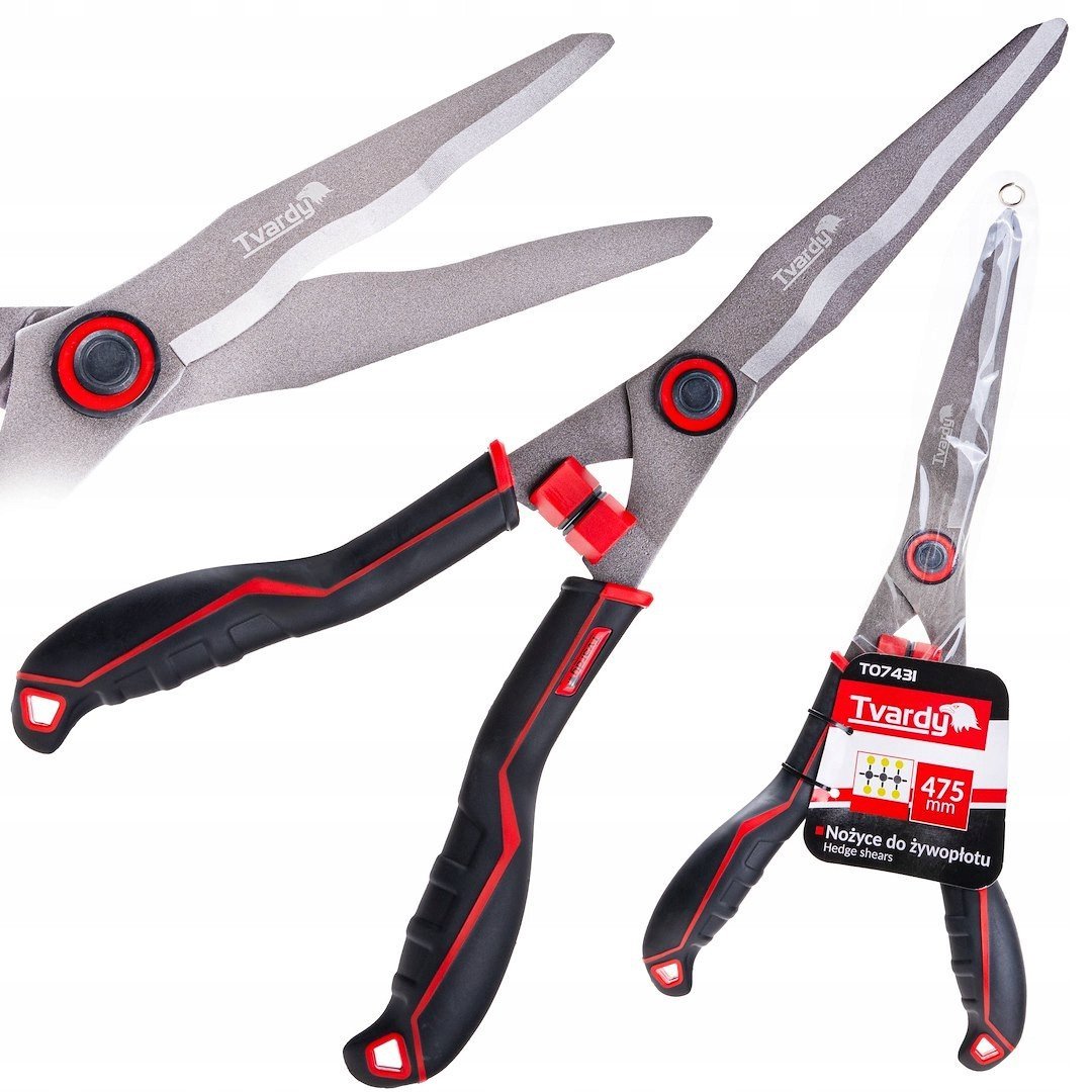 Nożyce do żywopłotu z ostrzem falistym 475mm PTFE (12)