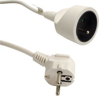 DPM Przedłużacz, 1 gniazdo, biały, 5 m
