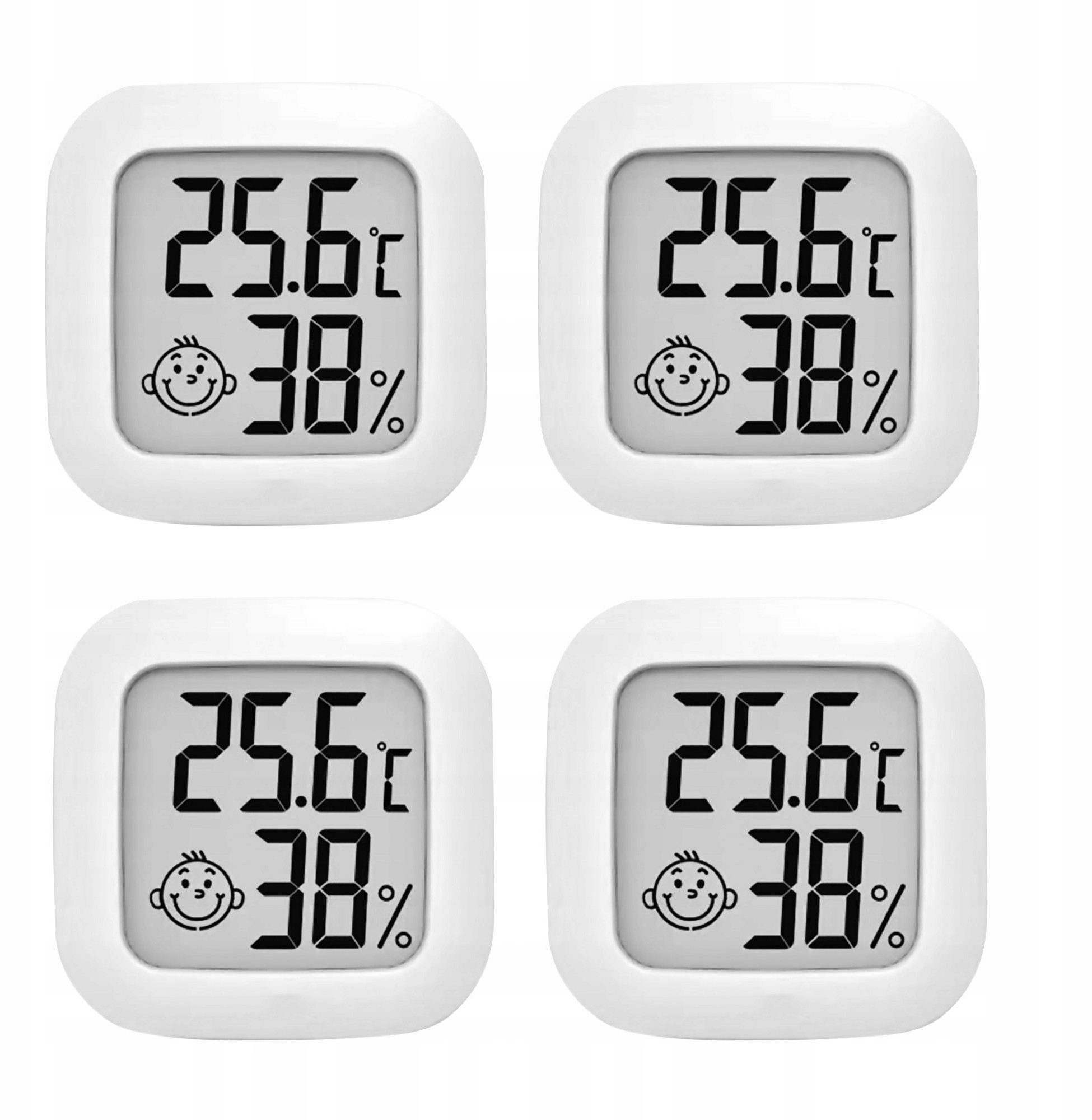 4x TERMOMETR POKOJOWY CYFROWY HIGROMETR ELEKTRONICZNY WILGOTNOŚĆ POWIETRZA