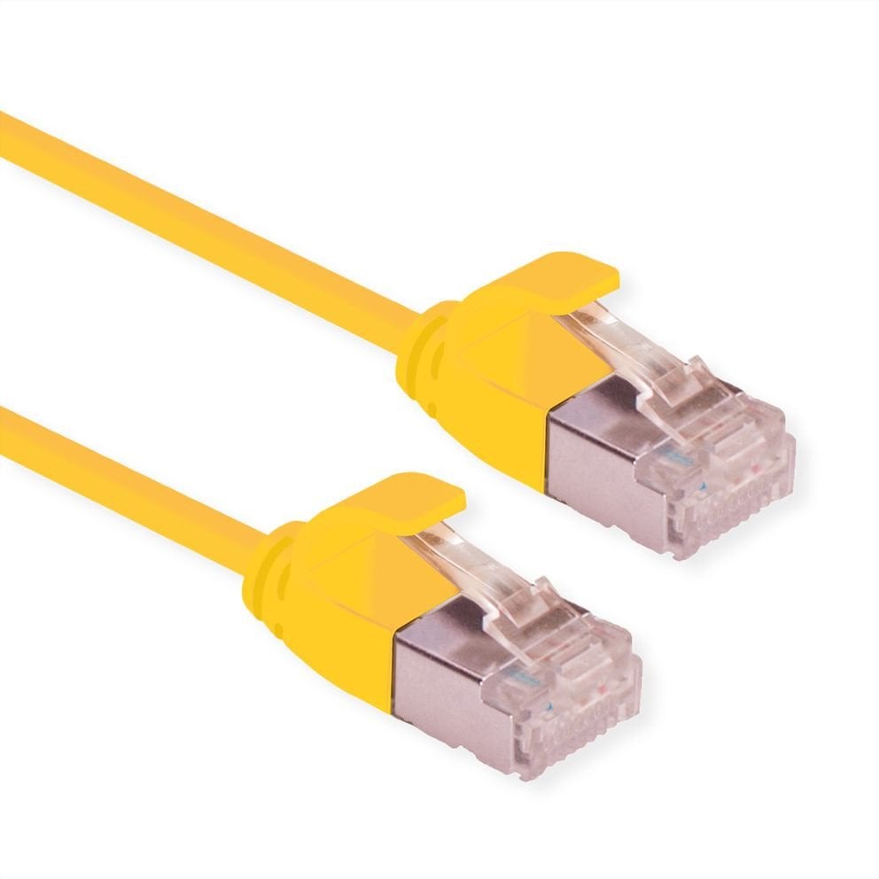 ROLINE GREEN F/UTP DataCenter Patch Cord Cat.6A (Class EA), LSOH, bardzo cienki, żółty, 5 m