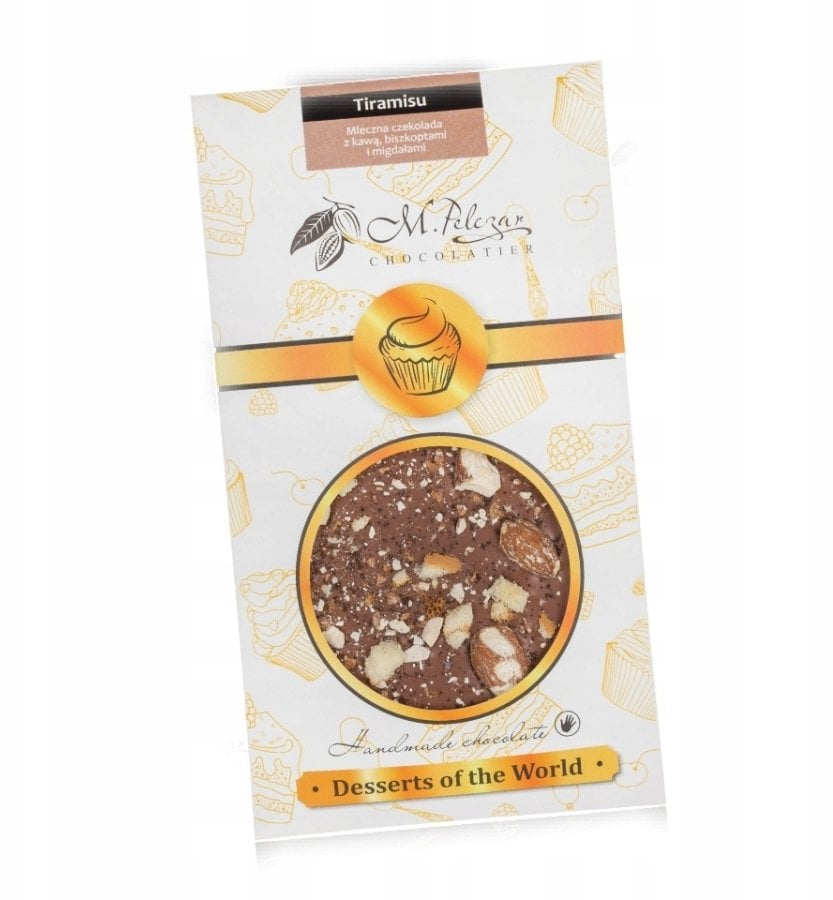 M.Pelczar Chocolatier Mleczna czekolada Desery Świata - Tiramisu 50g