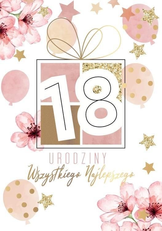 KUKARTKA Karnet B6 PR-353 Urodziny 18