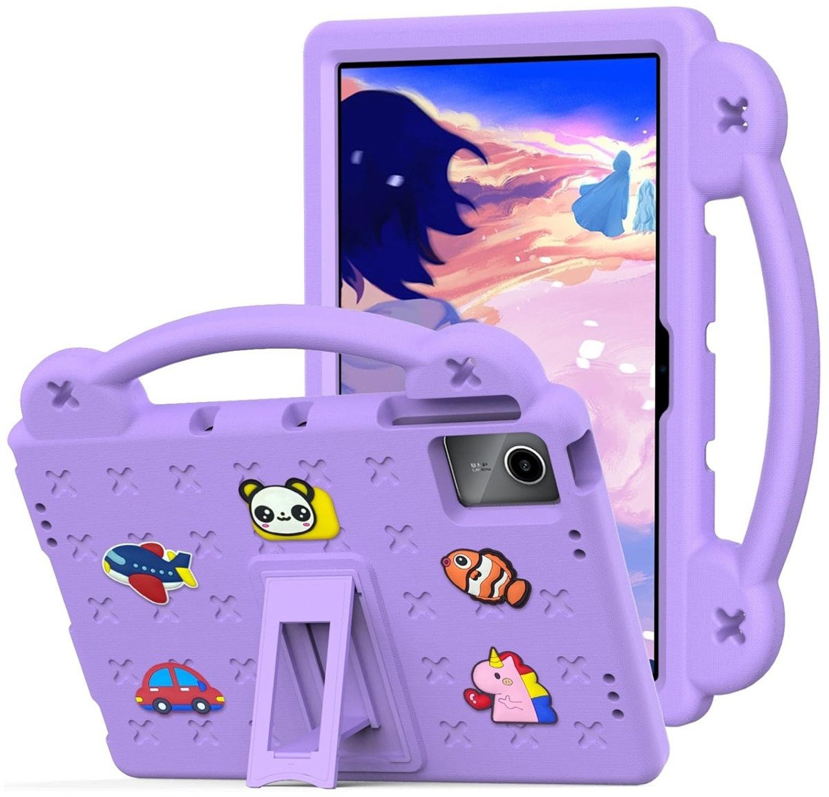 Etui Supero dla dzieci II do Lenovo Tab M11 / K11E TB-330FU/TB-330XU/TB-331FC, fioletowe