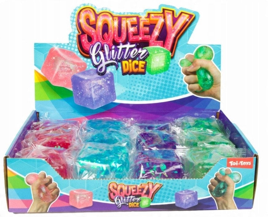 TOY ANTI STRESS GLITTER CUBE 45-35866Z