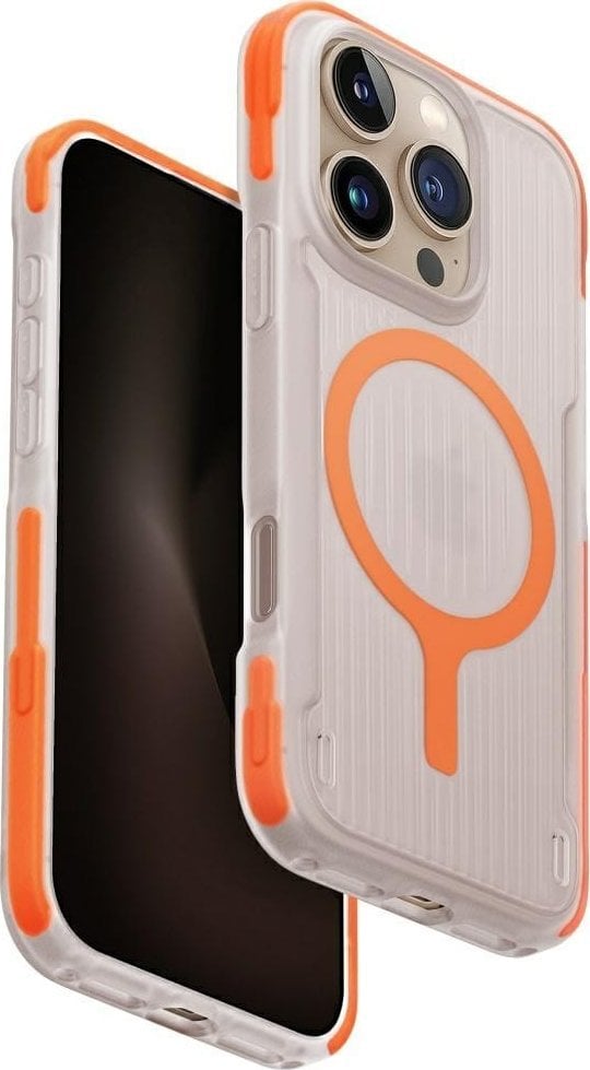 Etui UNIQ Combat Active do iPhone 16 Pro Magclick Charging pomarańczowy