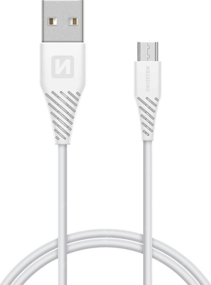 Kabel USB Swissten USB-A - micro-B 1.5 m Biały (71504302)