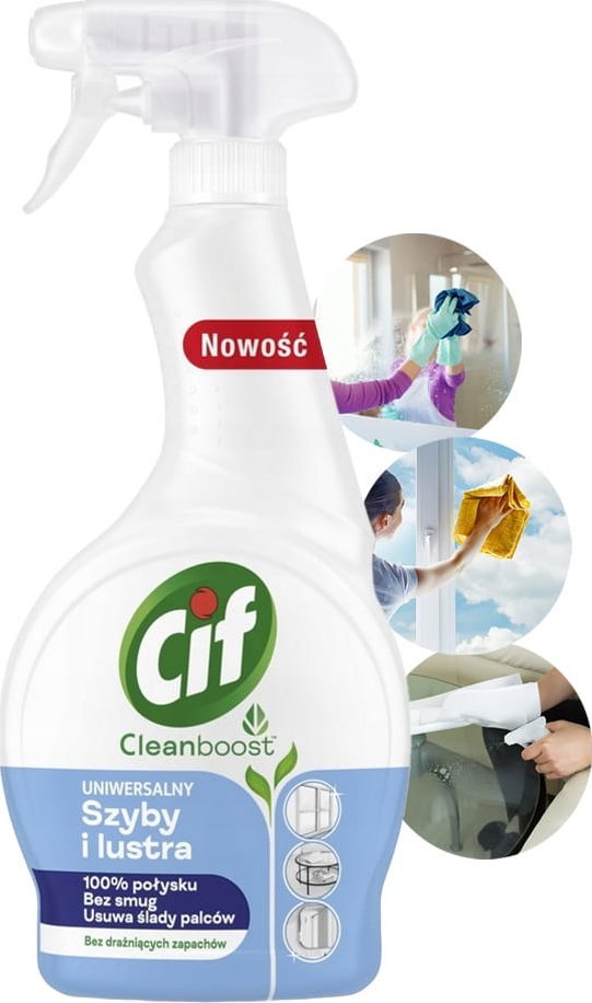 CIF Cleanboost Uniwersalny Płyn Do Szyb i Luster 500ml