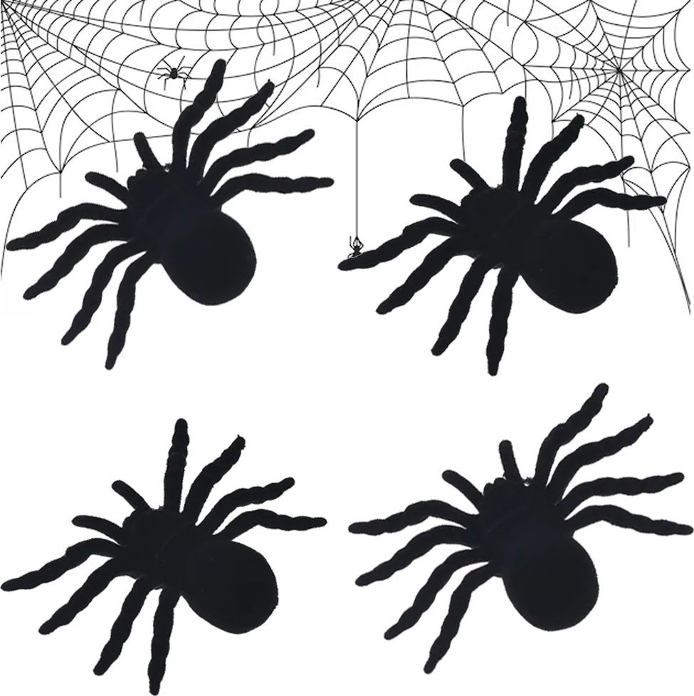 Verk Pająk halloween 4 szt duże dekoracja straszne Pająk halloween 4 szt duże dekoracja straszne