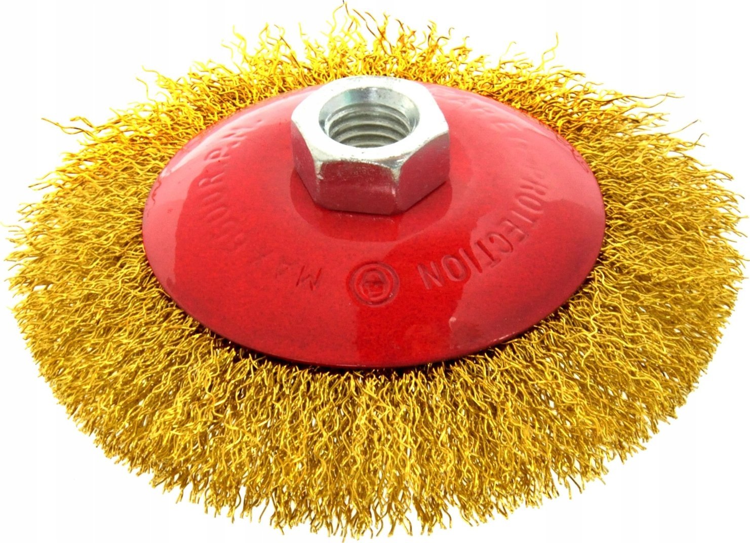 Geko Szczotka druciana obrot.boczna 100mm mosiądz M14 (100)