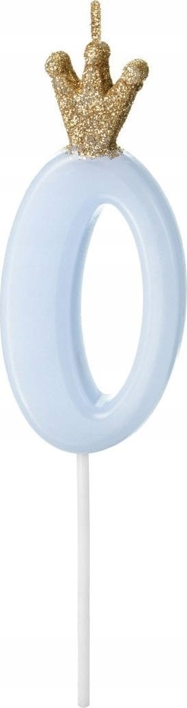 Świeczka urodz.Cyferka 0 j.nieb.9,5cm 71664