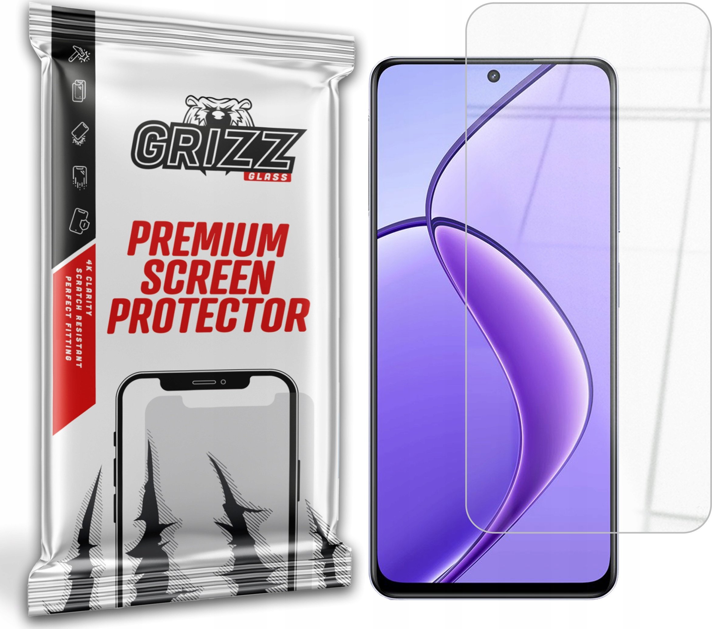 GrizzGlass Szkło hybrydowe GrizzGlass HybridGlass do Realme 12 4G
