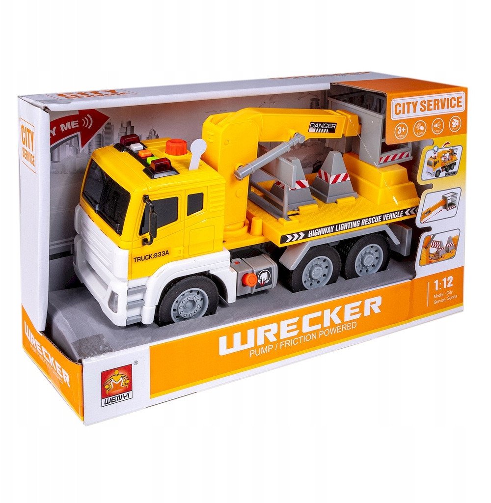 POJAZD AUTO CIĘŻARÓWKA Z WYSIĘGNIKIEM KOSZEM 1:12