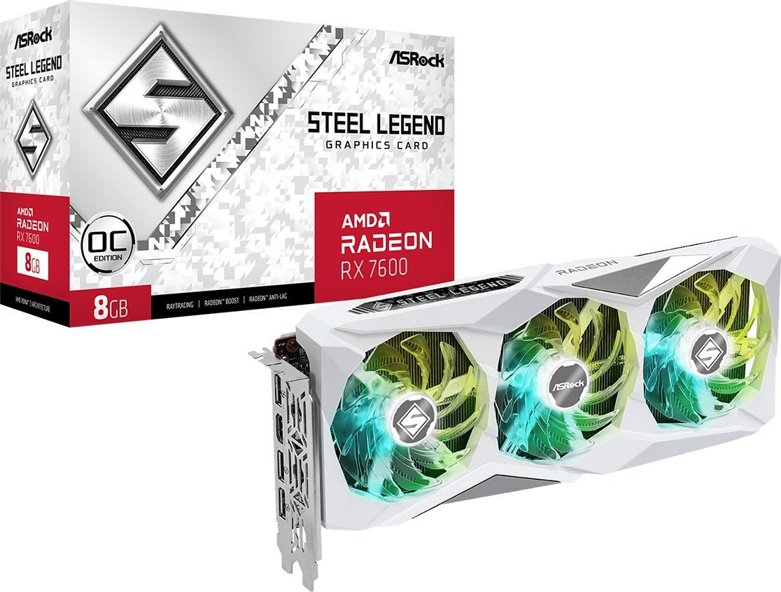 Karta graficzna ASRock Radeon RX 7600 Steel Legend 8GB OC (RX7600 SL 8GO)