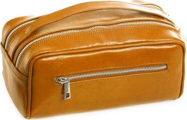 POLSKA SKÓRZANA KOSMETYCZKA SOLOME CAMEL
