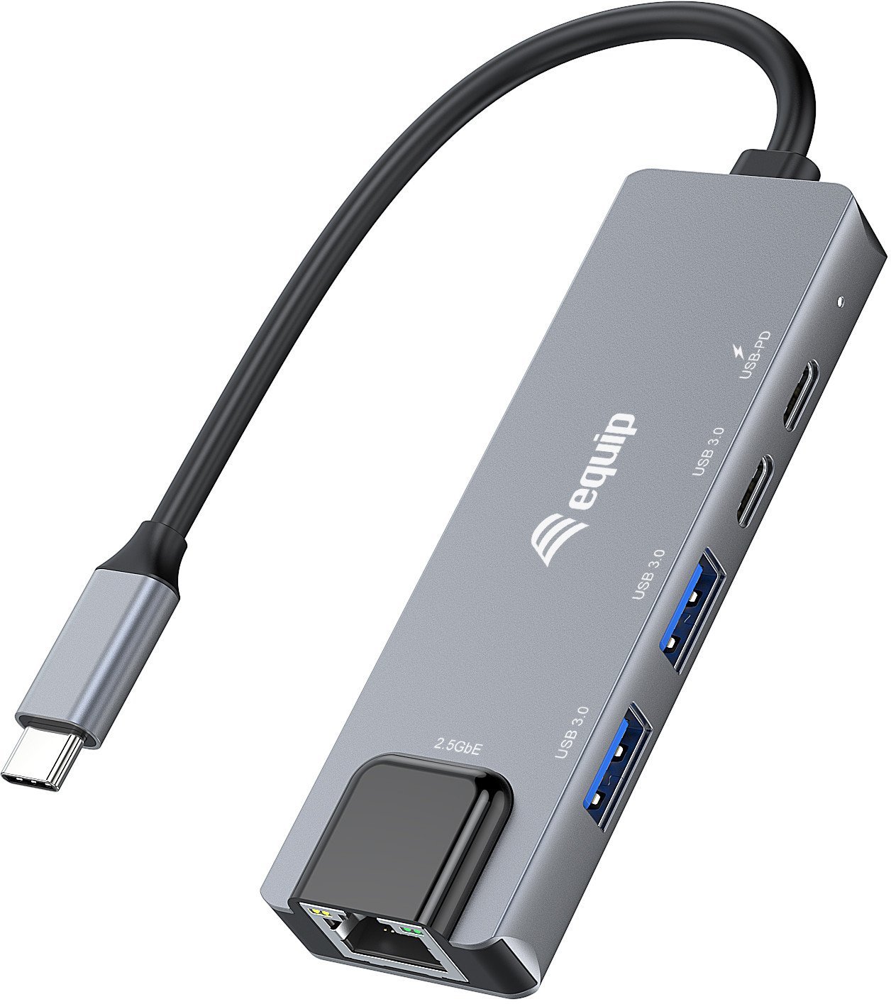 Equip 133496 stacja dokująca Przewodowa USB 3.2 Gen 1 (3.1 Gen 1) Type-C Szary