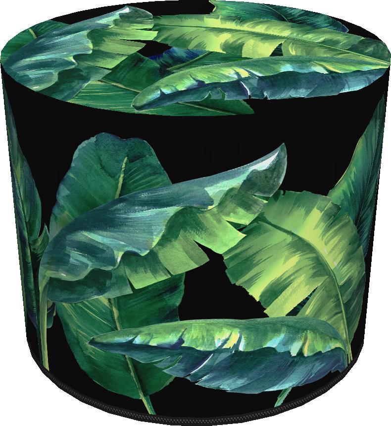 Bertoni-arco Okrągła pufa dekoracyjna - MADERA