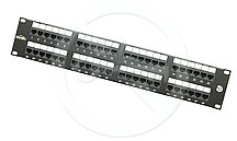 Solarix Panel krosowany 48 x RJ45 5e UTP 150 MHz czarny 2U