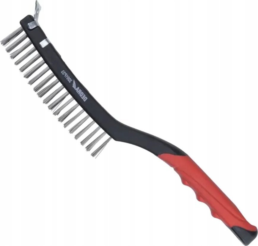 Dedra Szczotka druciana 3-rzędowa+skrob,nierdzew,260mm,dwumat.uchw