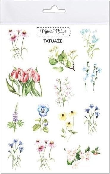 Mama Maluje Tatuaże zmywalne Kwiaty